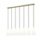 Z-Lite Farrell 7 Light Linear Chandelier, 7.25in. W x 13.75in. H, Modern Gold 3043P7-7L-MGLD - alternate 1